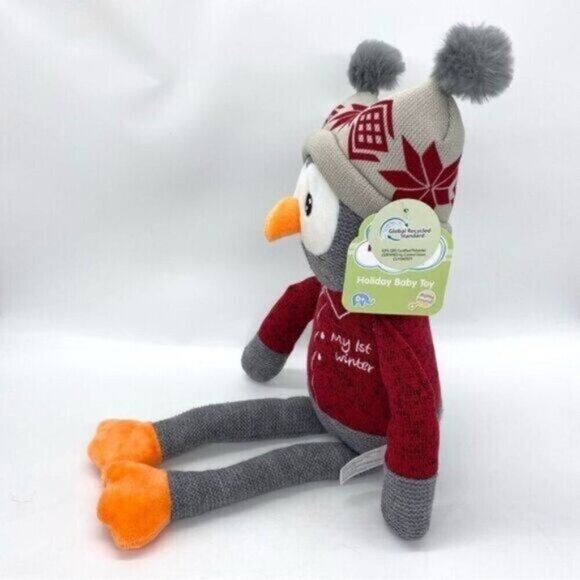 My 1st Winter Owl Plush Baby Rattle Toy New - Picture 7 of 8